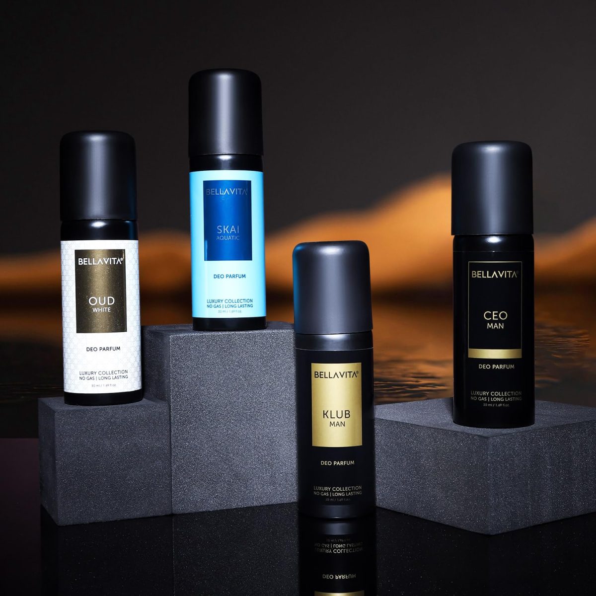 Bella Vita Luxury Unisex Body Perfume Gift Set | Deodorant for Men & Women | Pack of 4 x 50ml | No Gas Deo for Man and Woman | Long Lasting Fragrances with Lemon, Blackcurrant, Lavender & Bergamot - Image 2