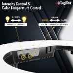 DIGITEK® (DRL-18H C) 18 Inch LED Ring Light with 158cm Stand - AC/DC Power, Color Temperature Control, Lighting Intensity Control - Photography, Video, Makeup, and Live Streaming - USB Powered - Image 4