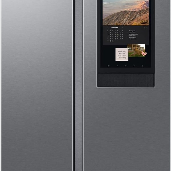 Samsung 635L Convertible 5 In 1 Digital Inverter Side by Side Refrigerator, (‎RS7FCG8113SLHL, EZ Clean Steel)