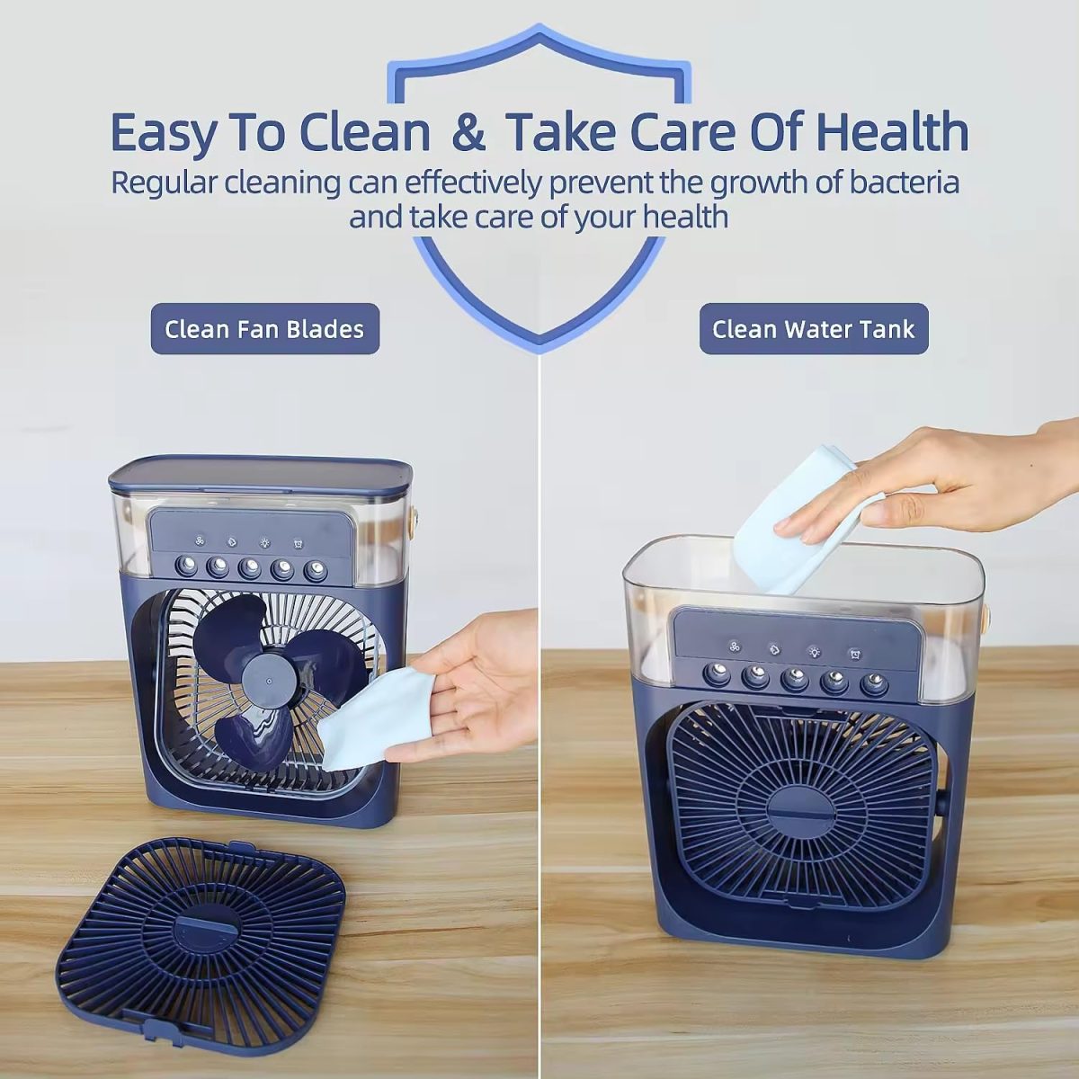 Exxelo 15 Year Warranty Mini-cooler-for room-cooling-mini-cooler-ac-portable-air-conditioners-for Home-Office-Artic-Cooler-3-In-1-Conditioner-Humidifier-Purifier-Mini-Disposable underpads_Multicolor - Image 2