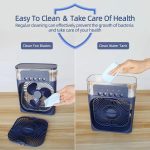 Exxelo 15 Year Warranty Mini-cooler-for room-cooling-mini-cooler-ac-portable-air-conditioners-for Home-Office-Artic-Cooler-3-In-1-Conditioner-Humidifier-Purifier-Mini-Disposable underpads_Multicolor - Image 2