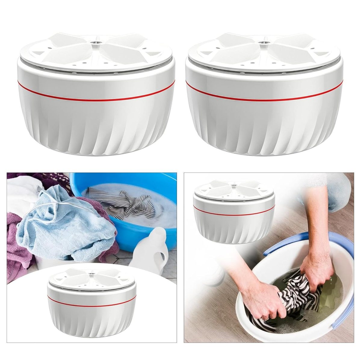 CLUB BOLLYWOOD® Mini Washing Machine Household Laundry Washer for Bathroom Apartment Camping 1 Way Turn|Major Appliances |Washers & Dryers |Washing Machines|Washing Machines | 1 Mini Washing Machine - Image 2