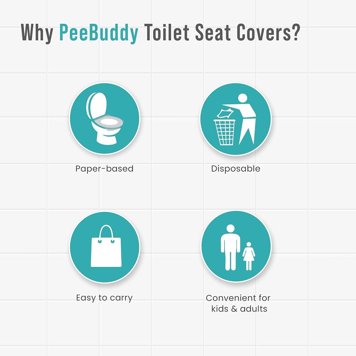 PEE BUDDY Disposable Toilet Seat Covers - 30 Sheets | No Direct Contact with Unhygienic Seats| Easy To Dispose| Nature Friendly| Must Have For Women and Men - Image 4