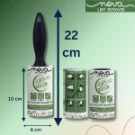 NOVA LINT REMOVER Lint Roller For Clothes Pet Hair Fur Remover From Clothes Lint Remover For Clothes Lint Remover Roller With Cover| 3 Refill (10 Cm) X 60 Sheets = 180 Sheets | - Image 4