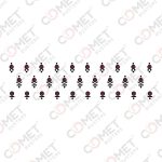 Comet Busters Maroon Abstract Design Bindis With Black Border | Handcrafted Stick-On Bindis (BV2339) - Image 2