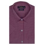ACCOX Men's Formal Half Sleeves Regular Fit Cotton Navy Blue Sky Blue Check Shirt(Multi,GC158_01)