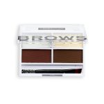 Makeup Revolution Colour Cult Brow Palette Dark (Brown) - Image 3