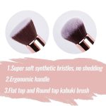 Spanking Persian Bristle Brush and Powder Sponge Puff Makeup Set- Multicolour (Black,White, Pink), 2 Pcs Brush And 1 Makeup Blender - Image 3