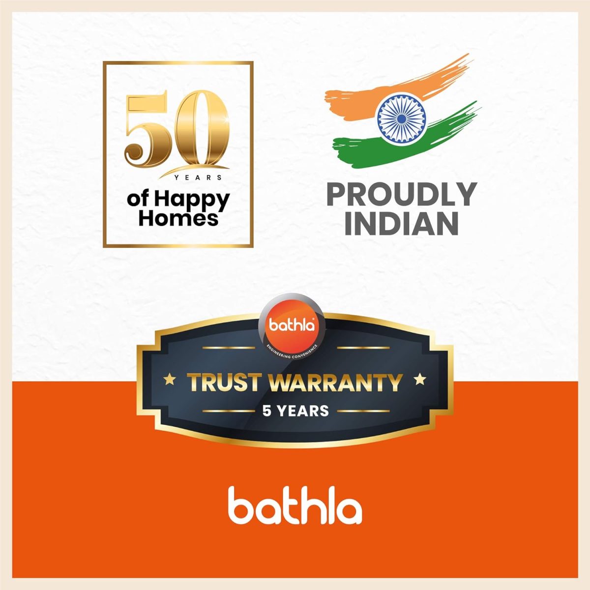 Bathla Advance 5-Step Foldable Aluminium Ladder for Home | Heavy Duty & Anti-Slip Steps | 5 Year Manufacturer Warranty | with Sure-Hinge Technology (Orange) - Image 8