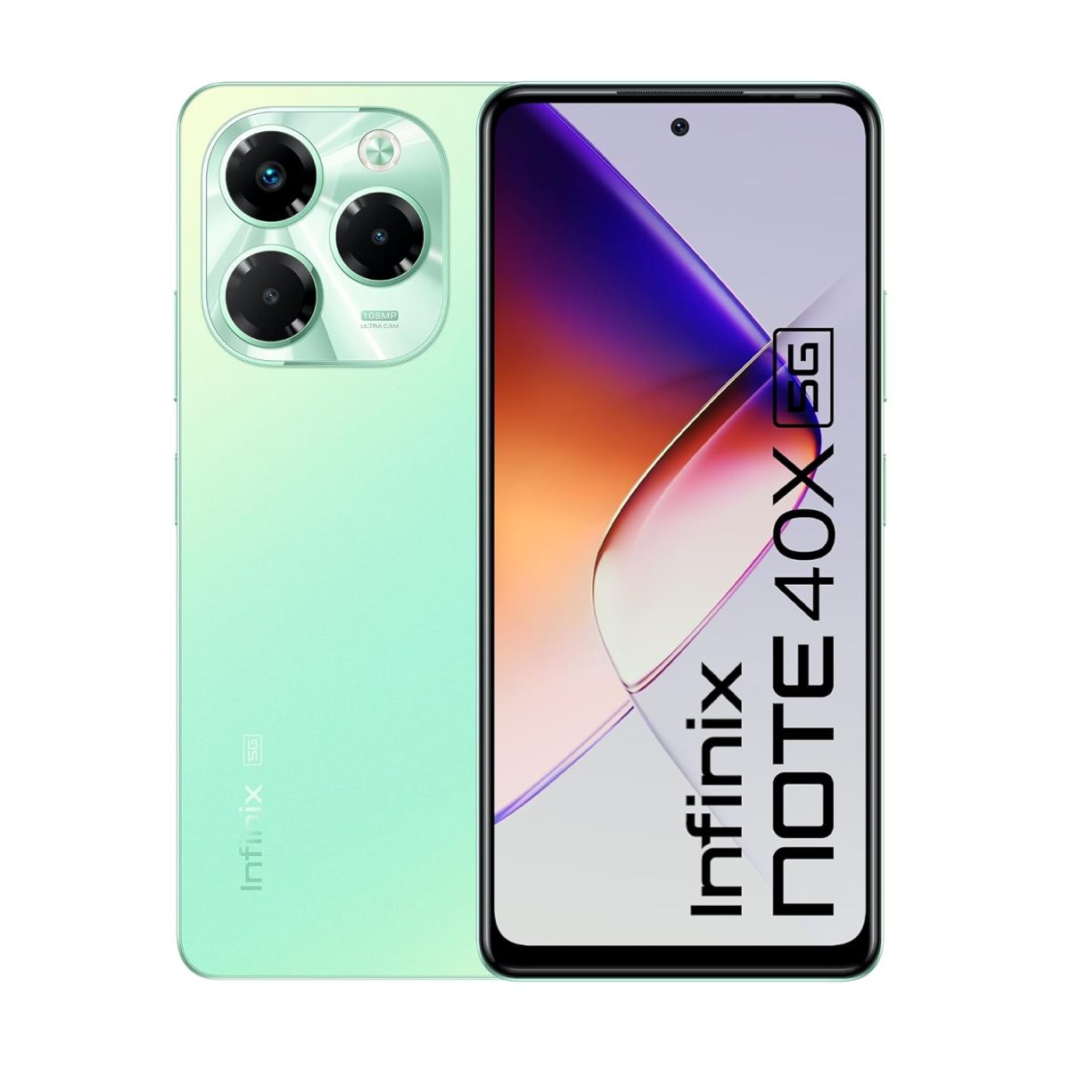 Infinix Note 40X 5G (Lime Green, 8GB RAM, 256GB Storage) | 120Hz Punch Hole Display | 108MP Triple AI Camera | 5000mAh Battery with FastCharge