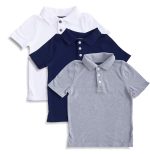 minicult Cotton T-Shirts with Collar in Solid Colors(Pack of 3)(Assorted/Mixed Colors in a Pack) - Image 3