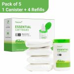 Perisafe Essential Car Tissues Pack of 5 (50 pulls 2 ply–250 pulls) | Fits in All Type of Car Cup Holder| Easily Accessible |Soft, Eco Friendly & Chemical Free |1 Canister of 50 pulls + 4 Refill - Image 3