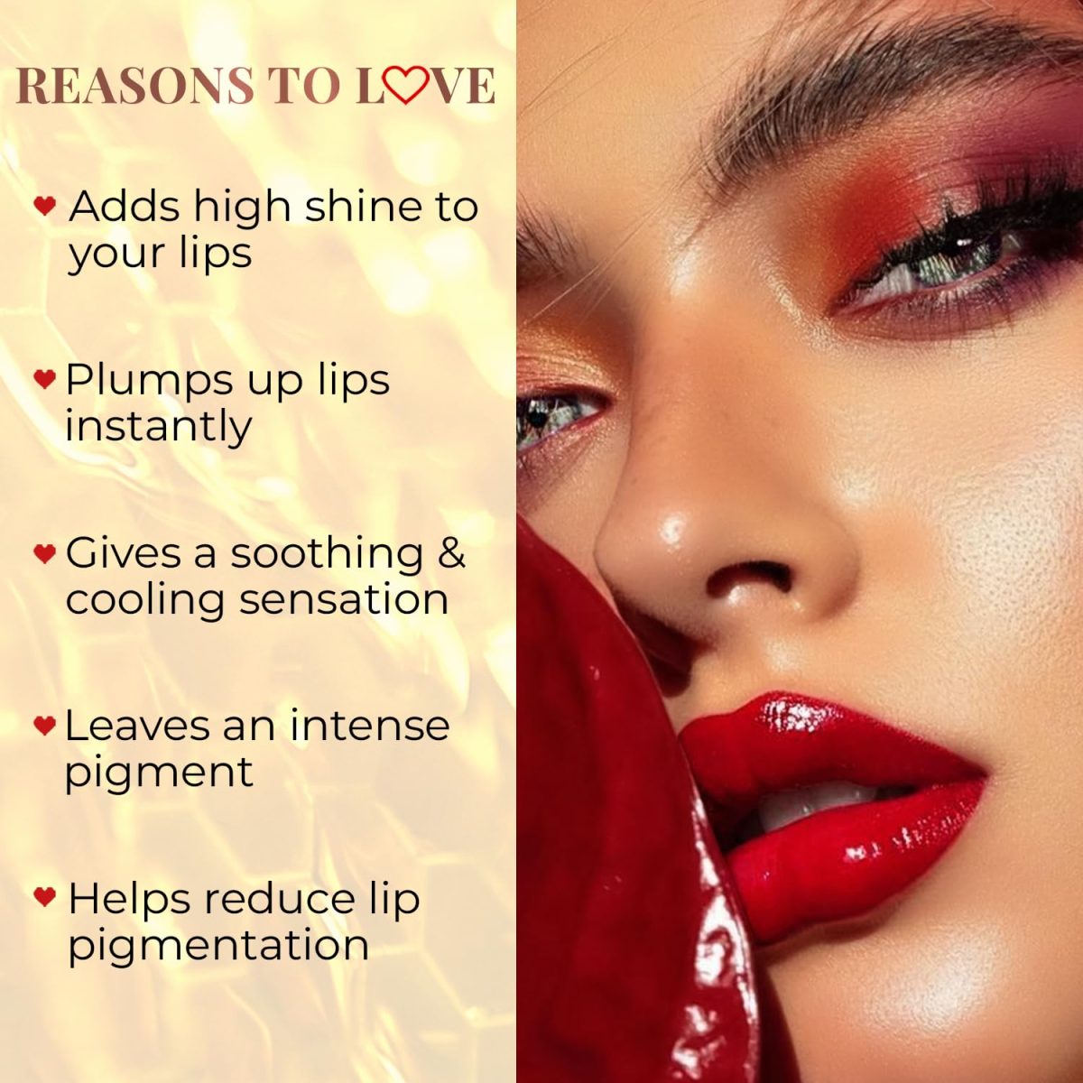 Just Herbs Lip Honey Plumping Gloss with Plant Vitamin C & Peppermint Oil (Honey Dew, 4 ml) - Image 7