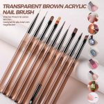 KRENI Nail Art Paint Brush Nail Design Tool for Nail Salon Home Nail Care (9pcs) - Image 6