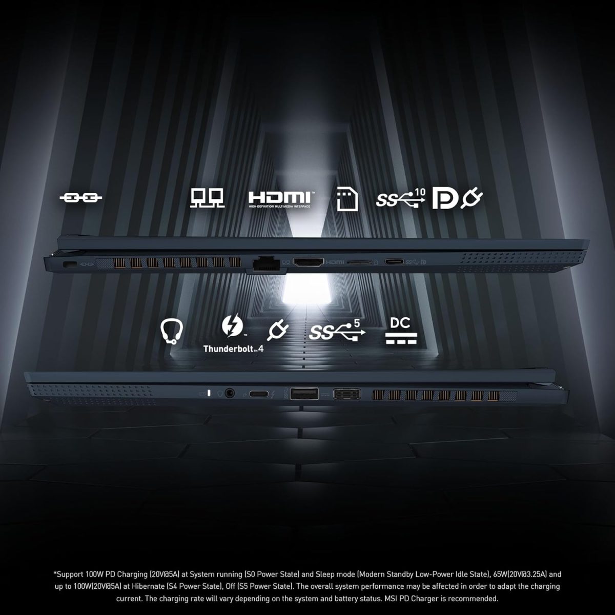MSI Stealth 16 AI Studio, Intel 1st Gen. Ultra 9 185H, Built-in AI, 41CM QHD+ 240Hz Gaming Laptop (32GB/2TB NVMe SSD/Windows 11 Pro/NVIDIA GeForce RTX 4070, GDDR6 8GB/Star Blue/1.9Kg), A1VGG-057IN - Image 9