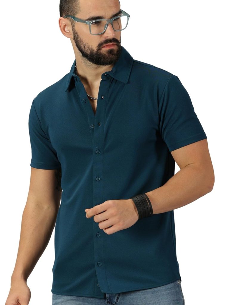GESPO Men Shirt || Valetino Fabric Half Sleeve Shirts for Mens
