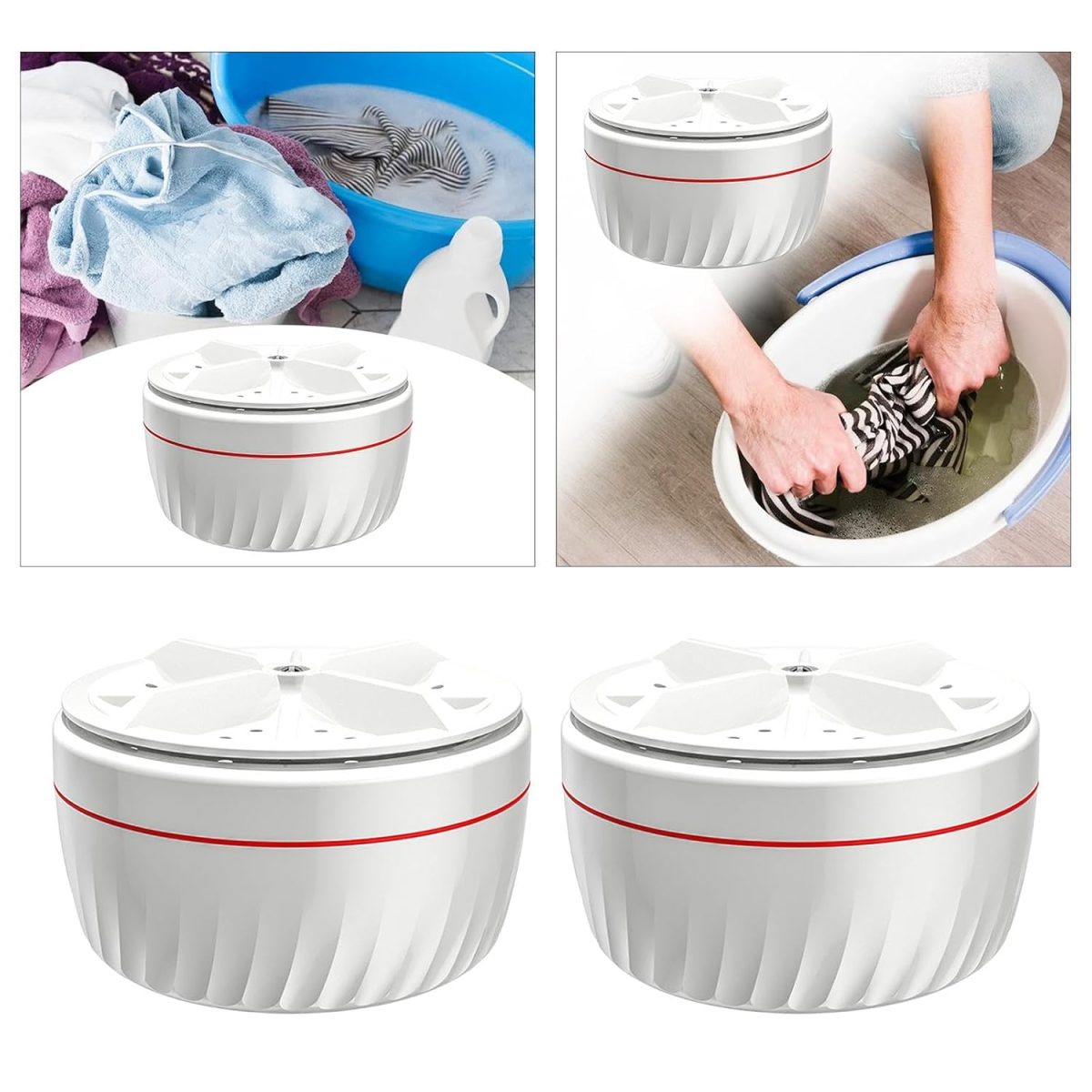 CLUB BOLLYWOOD® Mini Washing Machine Household Laundry Washer for Bathroom Apartment Camping 1 Way Turn|Major Appliances |Washers & Dryers |Washing Machines|Washing Machines | 1 Mini Washing Machine - Image 3