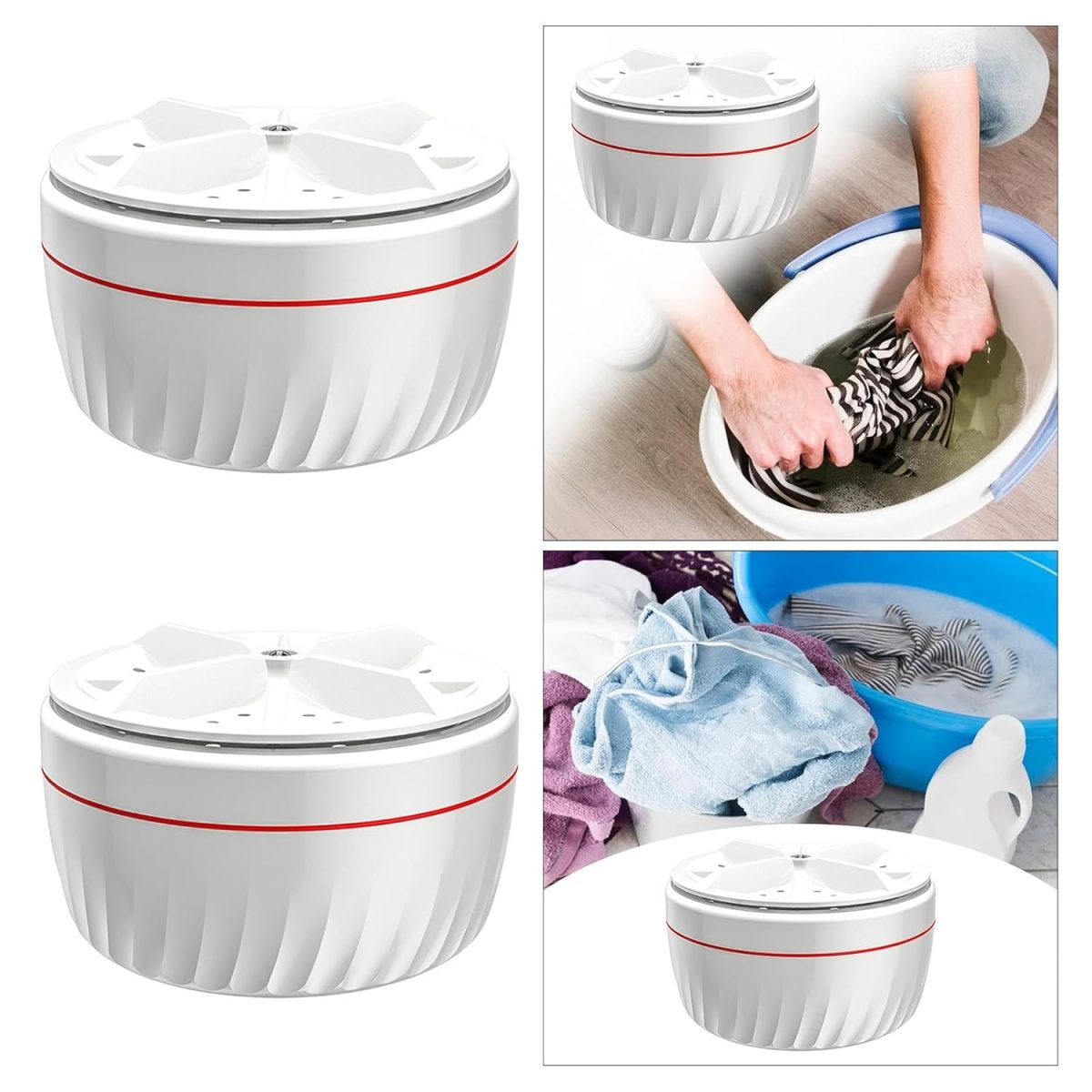 CLUB BOLLYWOOD® Mini Washing Machine Household Laundry Washer for Bathroom Apartment Camping 1 Way Turn|Major Appliances |Washers & Dryers |Washing Machines|Washing Machines | 1 Mini Washing Machine - Image 4