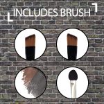 CS 3in-1 eyebrow powder palette,black,brown,dark brown eyebrow powder with application brush (SHADE B) - Image 5