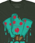 THREADCURRY Ice Domino | Fun Comic Summer Adventure Cotton Graphic Printed Tshirt for Boys Olive - Image 3