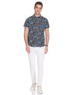 KETCH Men Cotton Slim Fit Printed Half Sleeve Shirt - Image 4