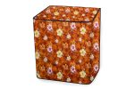 Stylista Washing Machine Cover Compatible for Whirlpool 9.5 kg semi Automatic ACE 9.5 XL Floral Pattern Orange - Image 5