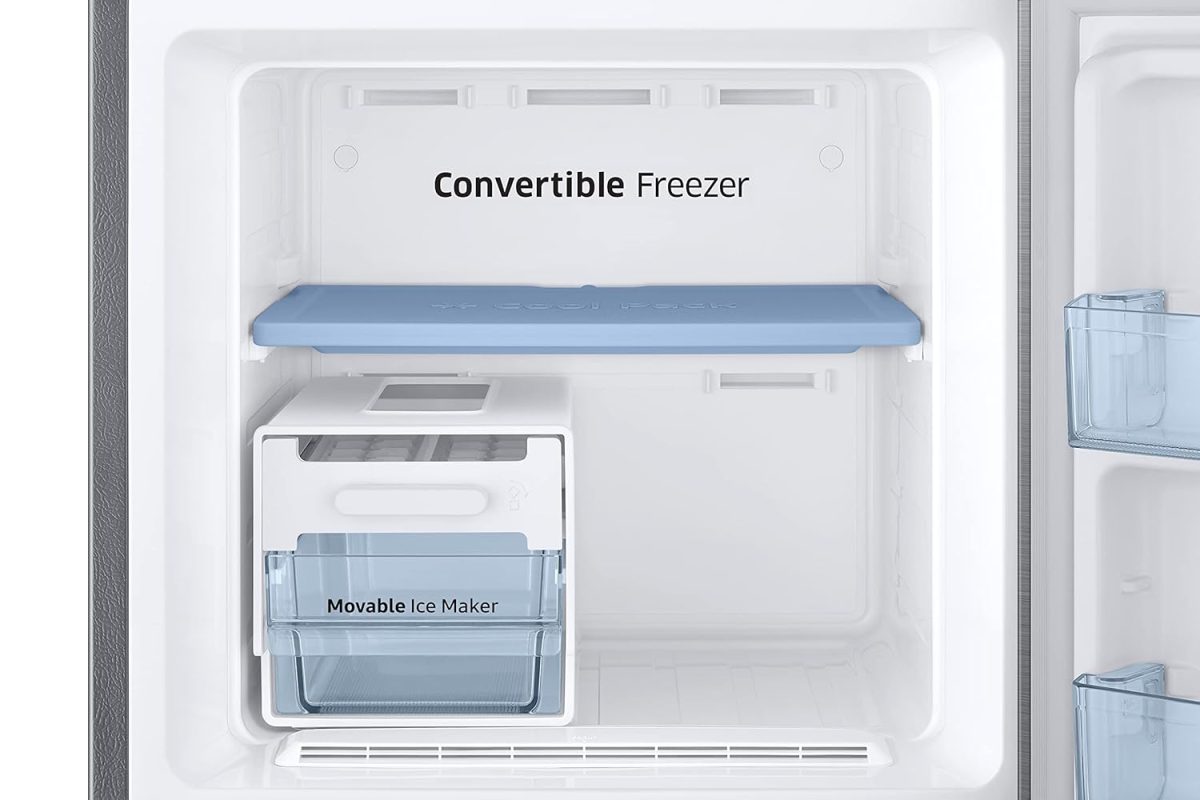Samsung 236L 2 Star Inverter Frost-Free Convertible 3 In 1 Double Door Refrigerator Appliance (RT28C3832S8/HL,Elegant Inox), Base Stand Drawer - Image 6
