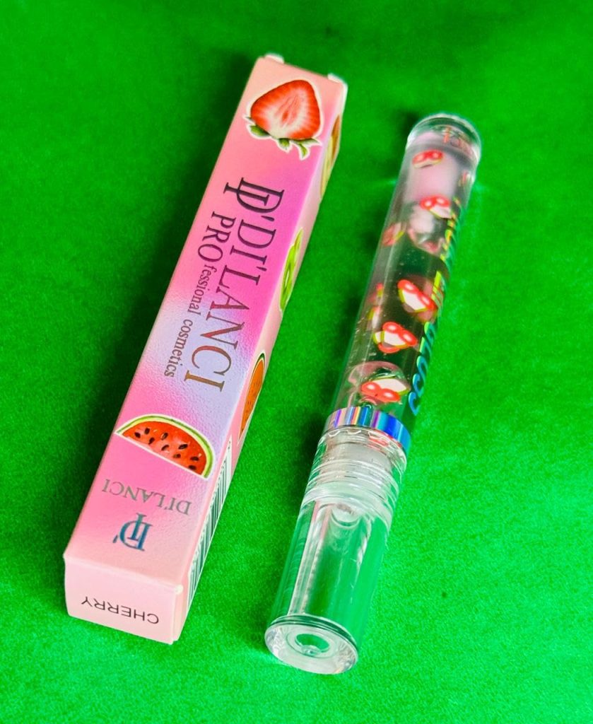 DILANCI Lip Gloss | Cherry Flavoured Hydrating Lip Balm | Moisturising Oil for Soft, Plump, and Glossy Lips | 3g