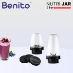 Benito NUTRI BULLET Polycarbonate 2 Jar Set (500ml & 300ml) for Mixer Grinder – Compatible with 4-Teeth Coupler & Dual Locking System - Image 7