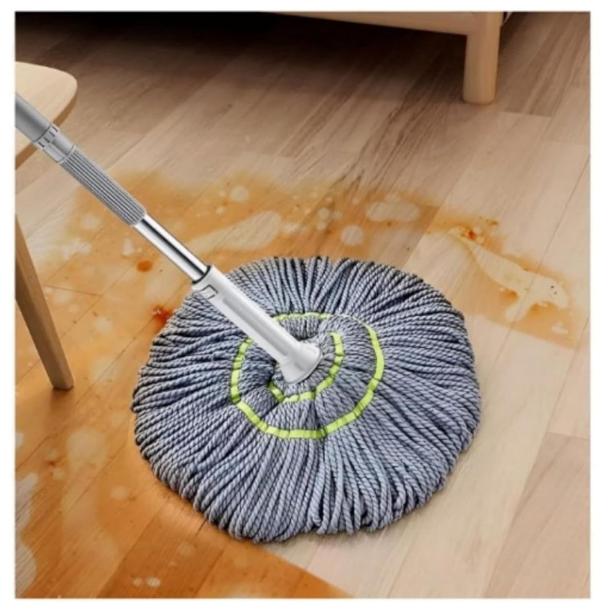 VARNI Fashion PURNASHAKTI Self Wringing Squeeze ||Twist Mop|| Microfiber|| Twisting Mop|| Extendable Stainless Steel Handle|| Reusable||Home|| Office|| Shop|| Self-Wringing Twist Mops - Image 3