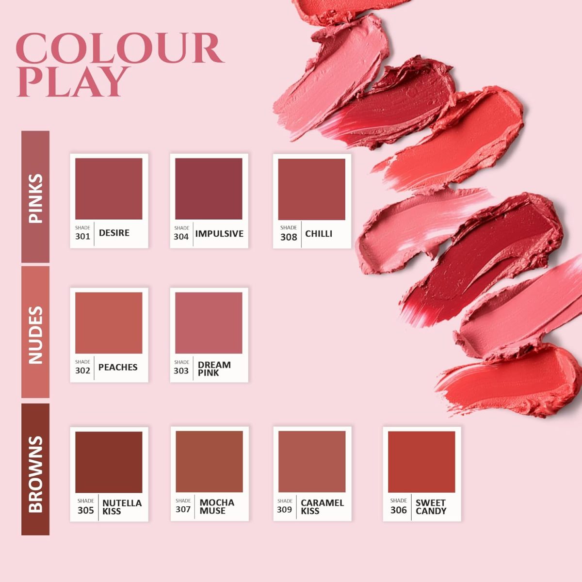 Glamveda Creamy Matte Long Lasting Lipstick with Ceramides & Peptides, Lightweight, 12 Hour Wear, Smudgeproof & Transferproof - Peaches 302 - Image 6
