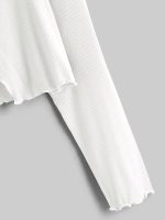 Women’s Cropped Tie-Front Shrug Cardigan | Soft Ribbed Knit Long Sleeve V-Neck Top | Stylish Summer Cardigan, Casual Beach & Vacation Wear | Shrug for Woman - Image 5