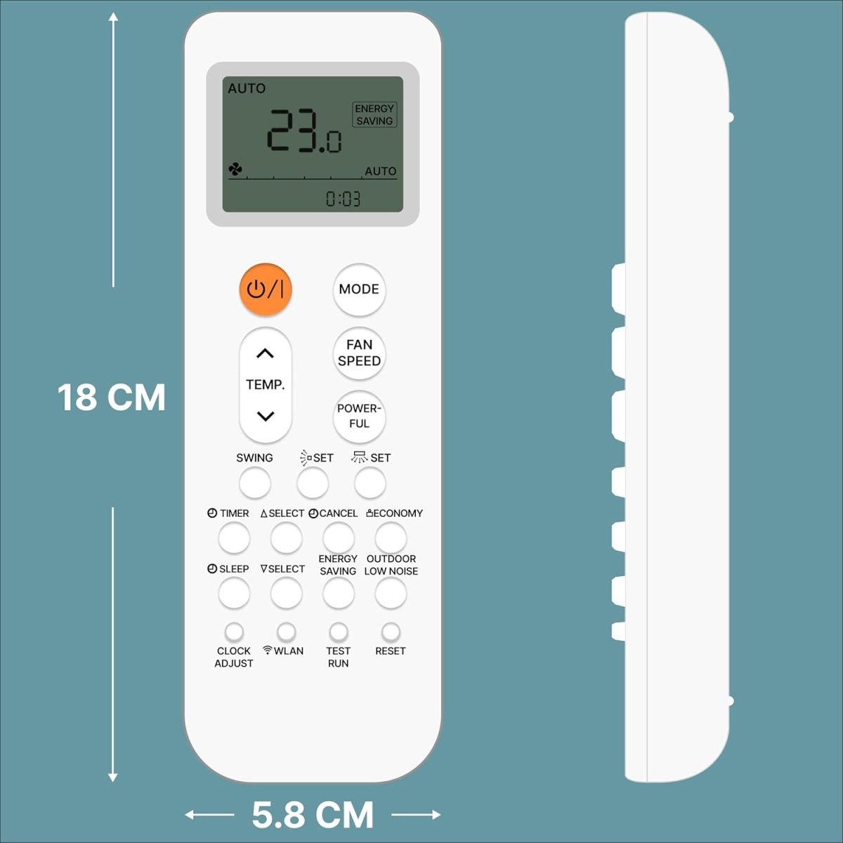 Zieva Compatible For O General Ac Remote Replacement For 1, 1.5, 2 Ton Split/Window Air Conditioner - Please Match The Original Remote (Ac 252 A),White - Image 6