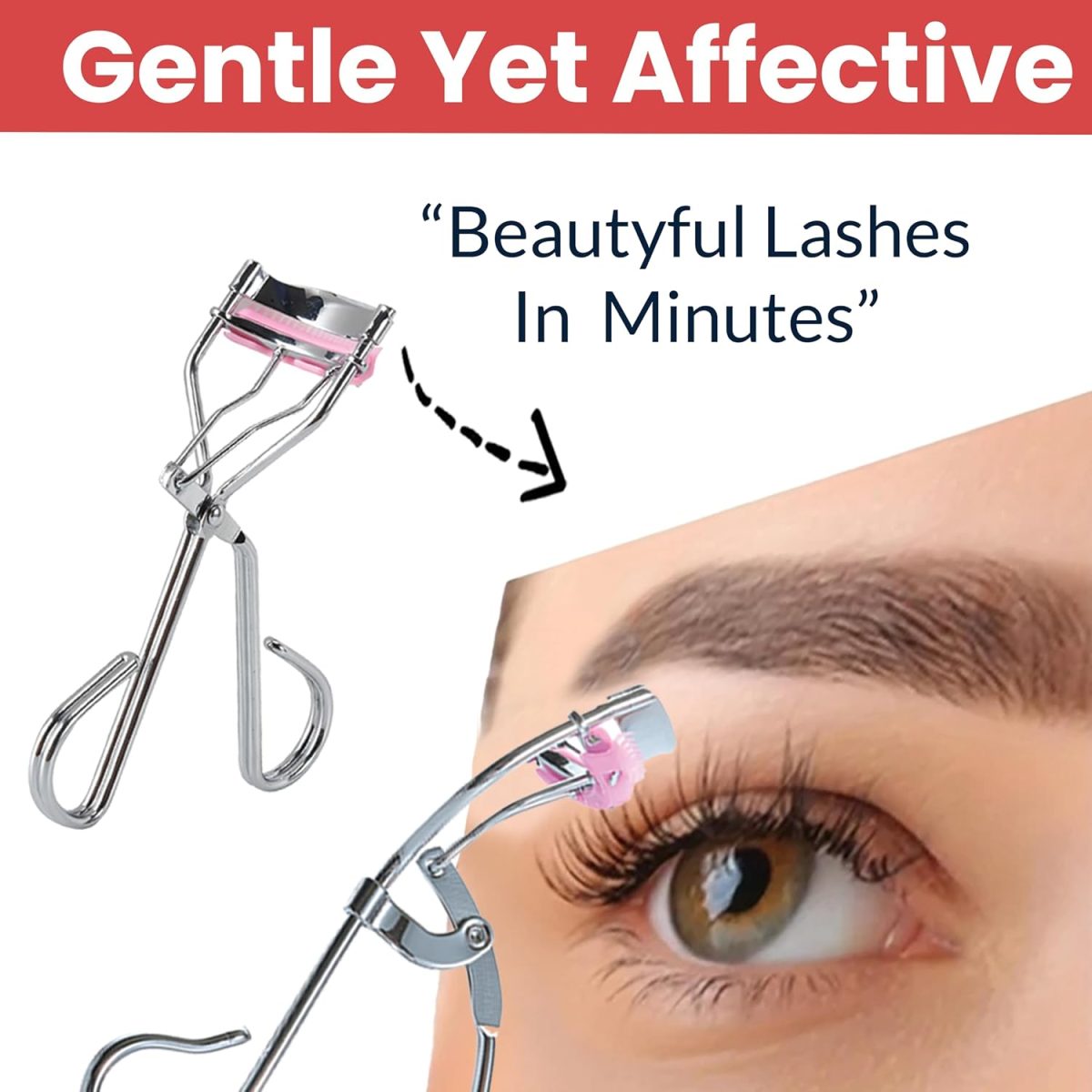 TEMPERIA (1pc) Eyelash Curler for Women - Eye Makeup Tools Accessories - Professional Eye Lash Curler - Creates Eye-Opening & Lifted Lashes (HE145) - Image 3