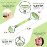 Truweo Jade Roller And Gua Sha Scraping Massage Tool - Himalayan Anti-Aging Natural Facial Jade Stone Set - Face Eye Neck Beauty Roller For Slimming And Firming - Rejuvenate Skin And Remove Wrinkles - Image 5