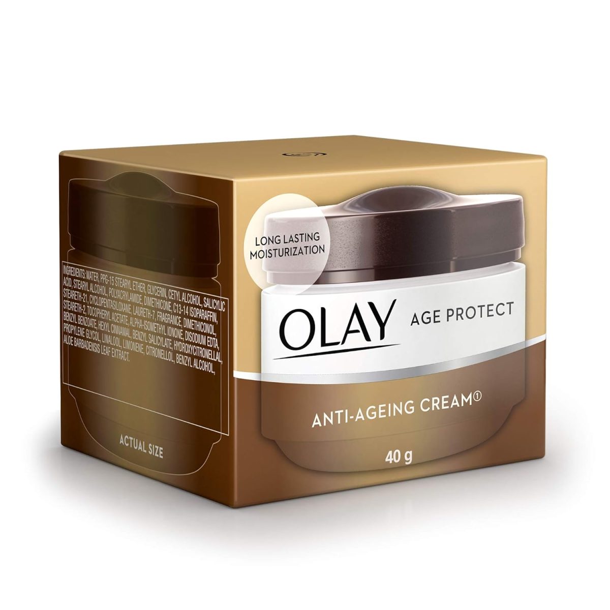 Olay Age Protect |with Salicylic Acid, Aloe Vera Extract, BHA |Stimulates skin's renewal process, gives radiant, younger looking skin |Suitable for Normal, Dry, Oily & Combination skin |40 gm - Image 2