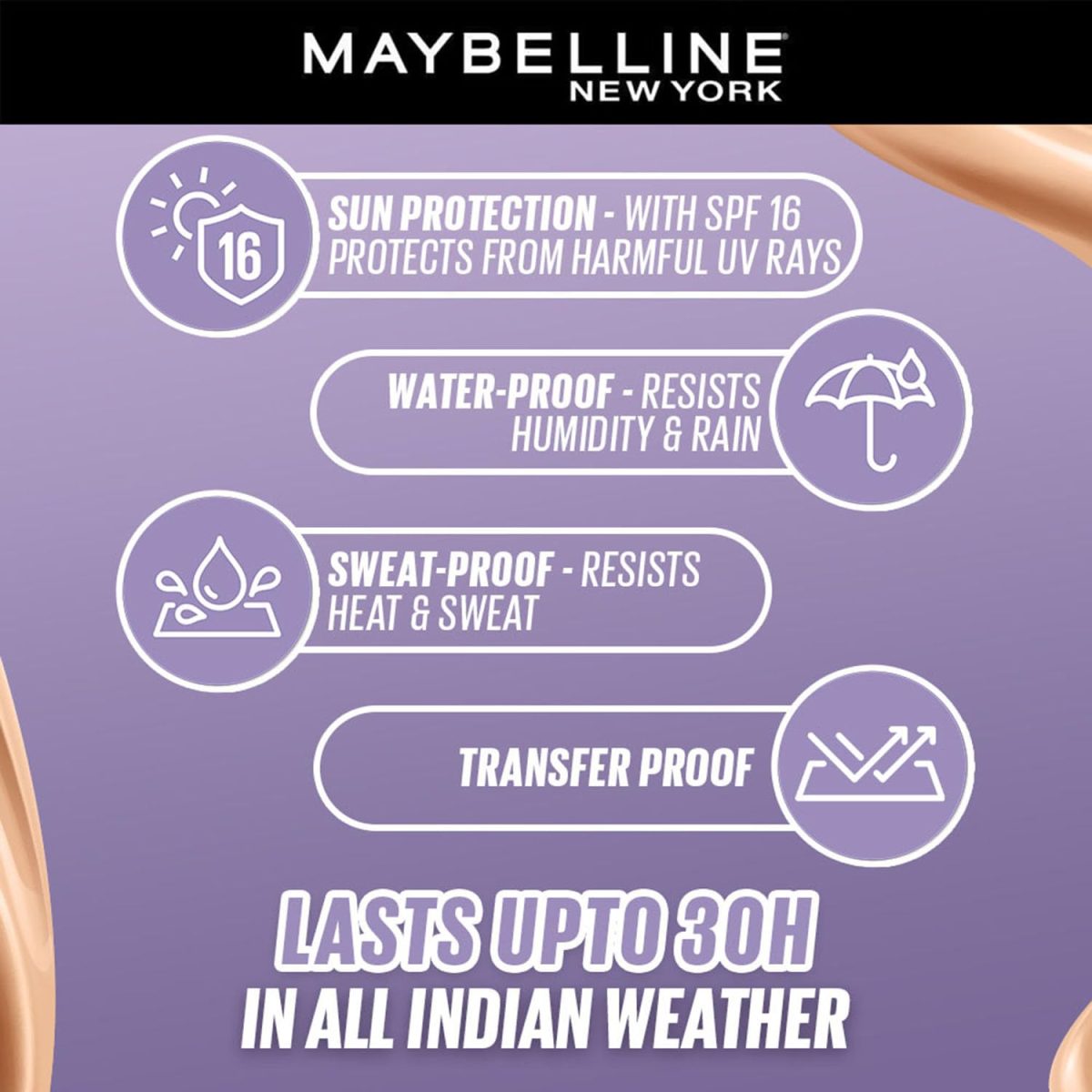 Maybelline New York Super Stay Lumi Matte Liquid Foundation, 30 HR Long Lasting - 311, 35 ml - Image 4