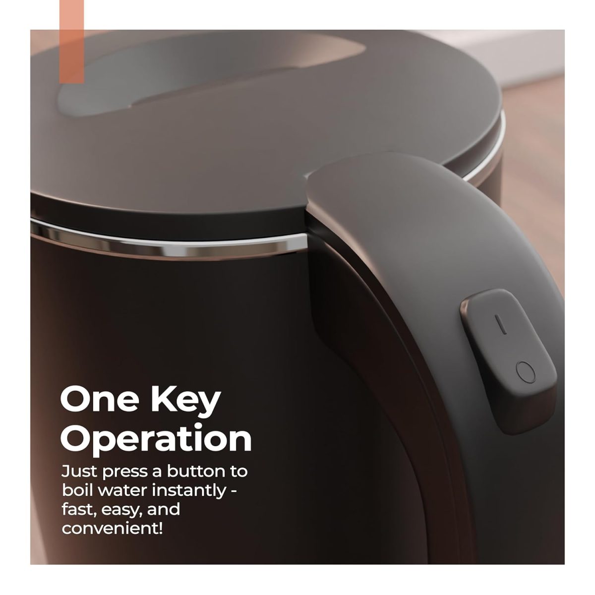 Lifelong Electric Kettle 0.8 Litre with 2 Cups | 600W Stainless Steel Kettle with Double Wall & Cool Touch Body, 360° Swivel Base, Water Level Indicator, Auto Shut-Off & Overheat Protection (Black) - Image 7