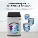 LG 8 Kg 5 Star Smart Inverter TurboDrum Fully Automatic Top Loading Washing Machine (T80SPSF1Z, Punch + 3, 2023 Model, Middle Free Silver) - Image 3