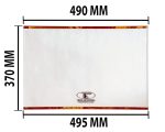 TIKSHA ENTERPRISES (490=495) 370 MM TOUGHENED Glass with Rose Gold Bidding Compatible for HAIER Double Door. - Image 2