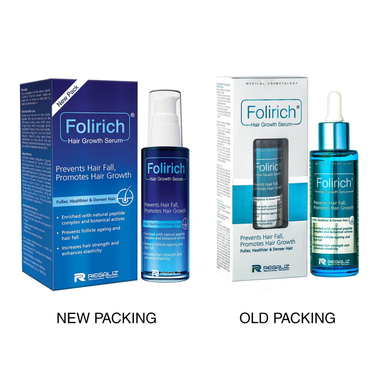 Folirich Hair Growth Serum | Promotes Fuller, Thicker, and Healthier Hair | Reduces Hair Fall and Strengthens Hair | Suitable for Men and Women | 60mL - Image 3