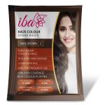 Iba Hair Colour for Women - Dark Brown, 70g (Pack of 2) | 100% Pure Henna Based Powder Sachet | Natural Hair Colour & Long Lasting with Conditioning Formula| Reduced Hair Fall & Hair Damage | Shine & Nourish Hair | Free from Ammonia and Other Harmful Chemicals | Herbal Hair Powder for Hair Color | Dark Brown Henna - Image 2