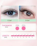 NAGARAKU Easy Fan Eyelash Extensions Volume Lash 0.07 C curl 8-15mm Rapid Blooming Faux Mink Cluster For Beginners Soft Professional Lash Supplies - Image 8