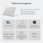 ASUS Zenbook S 14, Intel Core Ultra 7 (Series 2), 32GB RAM, 1TB SSD, 3K OLED Touch 120Hz 500nits, 14", Windows 11, MS Office Home,Scandinavian White, 1.2KG,UX5406SA-PZ358WS, AI Powered Laptop - Image 9