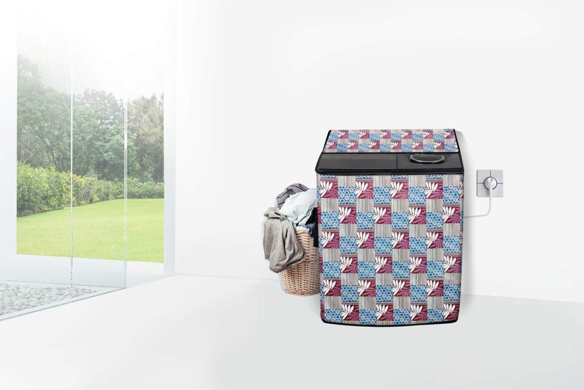 Stylista Washing Machine Cover Compatible for LG 7.5 kg P8537R3SA semi Automatic Printed Pattern - Image 2