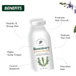 Aromatique Rosemary Shampoo for Hair Growth Enriched with Onion, Castor Oil & Shikakai Extract | Reduces Hair Fall & Controls Dandruff 300ml - Image 3