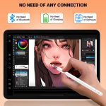 Tukzer Universal Stylus Pen for Smartphone/Tablet/iPad/Pro/Air/iPhone/iOS/Android/All Touch Screens Devices| Fine Point Disc Tip, Lightweight Aluminum Body Magnetic Cap Drawing Writing (White) - Image 8