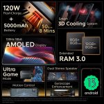 iQOO Neo 7 Pro 5G (Fearless Flame, 8Gb Ram, 128Gb Storage) | Snapdragon 8+ Gen 1 | Independent Gaming Chip | Flagship 50Mp Ois Camera | Premium Leather Design, Orange - Image 5