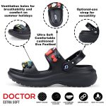 DOCTOR EXTRA SOFT Women's Classic Charms Cushion Sandals/Clogs with Adjustable Back Strap for Adult| Comfortable & LightWeight | Stylish & Anti-Skid | Waterproof Casual Daily Mules Girls & Ladies D-552 - Image 2