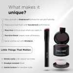 THICK FIBER Root Touch Up & Hairline Powder with Precise Brush for Grey Root Coverage & Thin Hair (Dark Brown, 4g) – Water & Sweat Resistant – Hair Loss Concealer for Women, Bald Spots & Hair Fill-In - Image 8